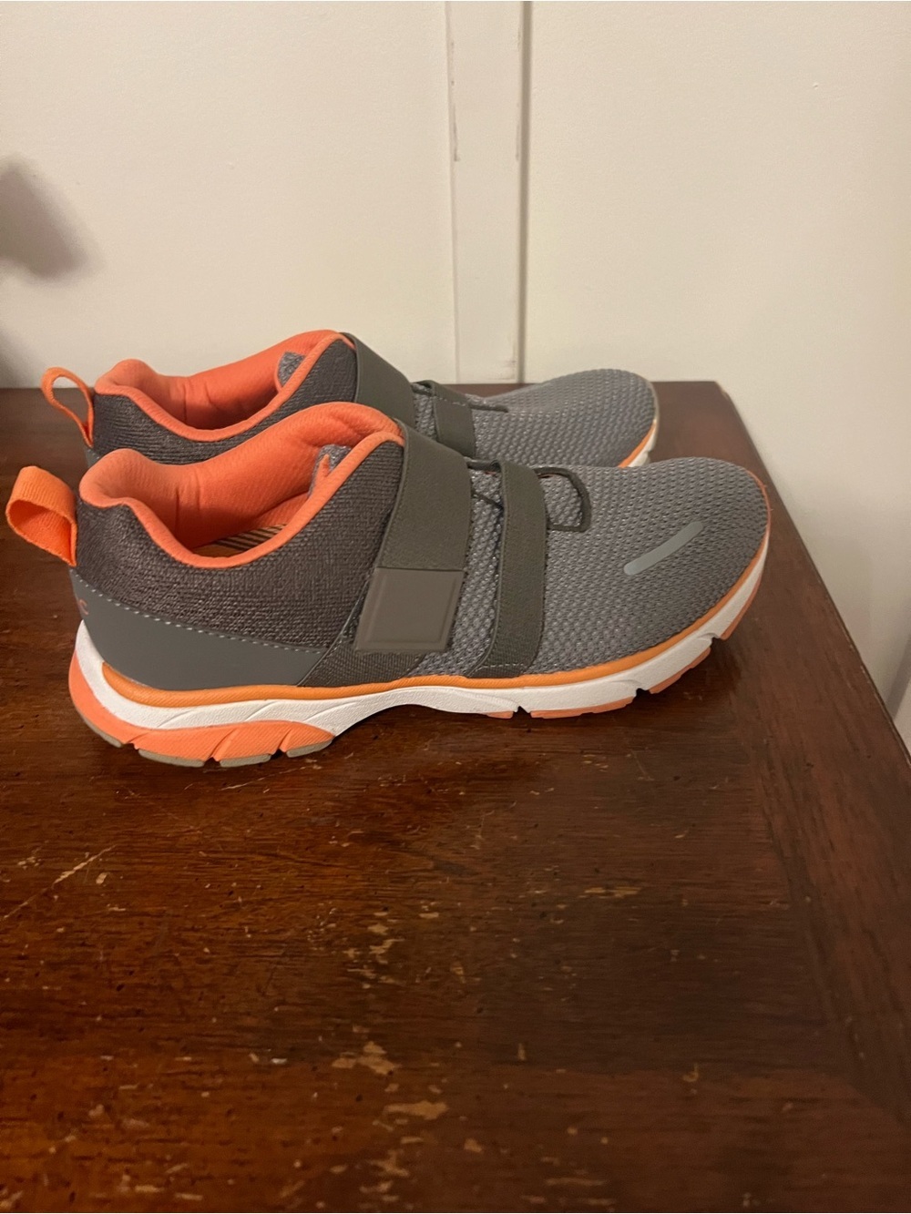 Vionic Shoes Womens 8 Milan Gray Orange Mesh Athletic Walking Sneaker Comfort - Picture 6 of 9